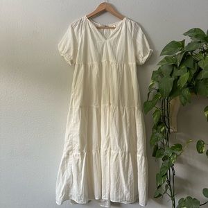 Madewell cream midi dress